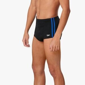Speedo Men's Poly Mesh Square Legs Training Suit Black & Blue